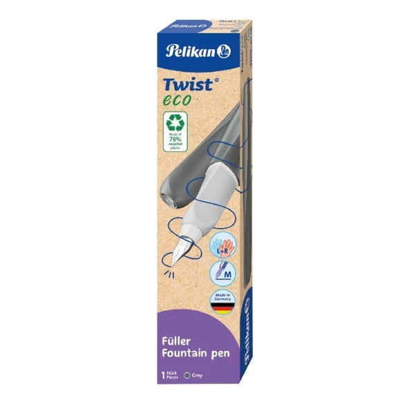 Pelikan Twist Eco Dolma Kalem, M Uç, Pastel Gri / 822220