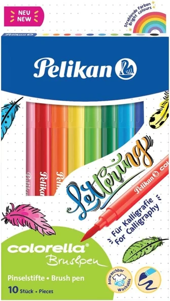 Pelikan Colorella Brushpen 10'lu Fırça Uçlu Keçeli Boya Kalemi / 814577