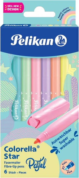 Pelikan Colorella Star 6'lı Pastel Keçeli Boya Kalemi / C302-6FS
