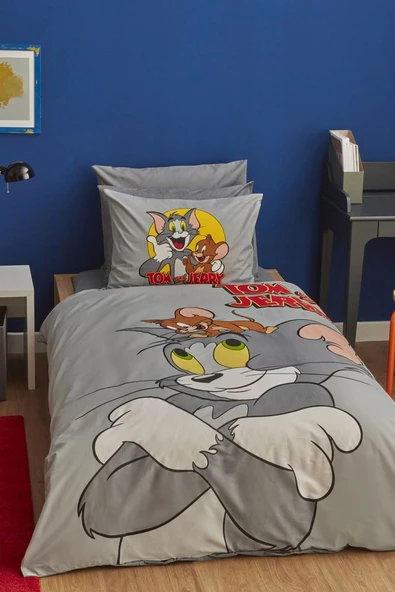 Karaca Home Tom ve Jerry Friends Forever %100 Pamuk Tek Kişilik Nevresim Takımı