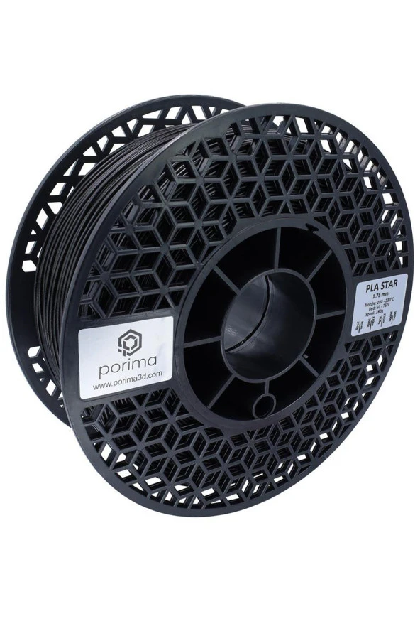 Porima PLA STAR(Simli) 1.75mm Siyah RAL9005 Filament 1 Kg