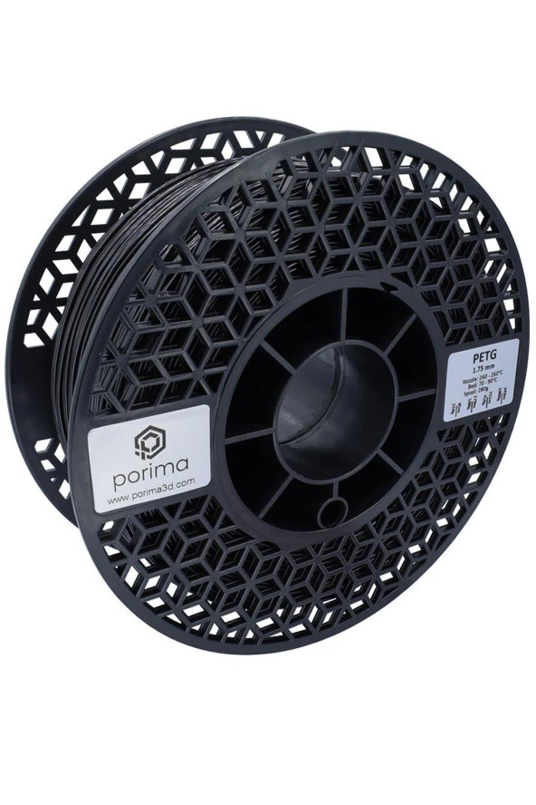 Porima PETG 1.75mm Siyah RAL9005 Filament 1 Kg ürün görseli