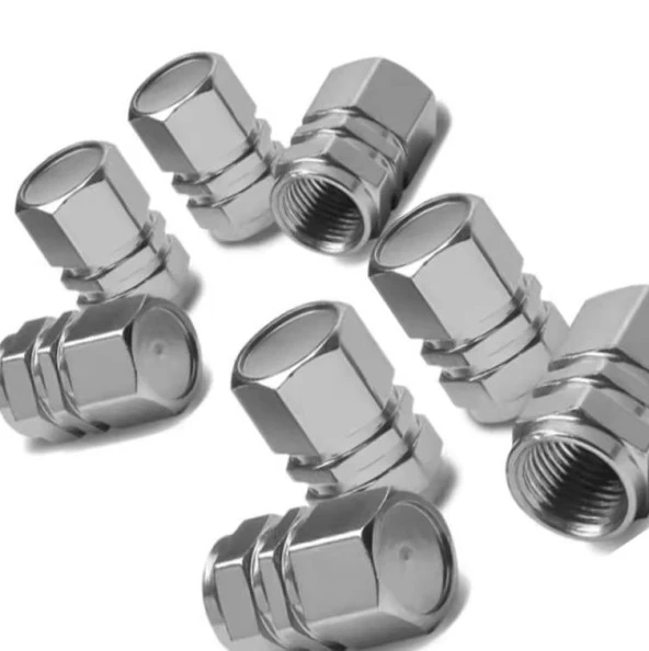 OTO MOTTO Oto Lastik Sibop Kapağı Krom Gümüş 4'lü - 3