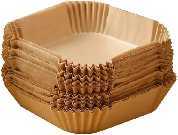 Dolpfin Yağlı Airfryer Fırın Fritöz Tepsi Pişirme Kızartma Kağıdı - Kare - 20 Cm. - 250 Adet - Resim 3