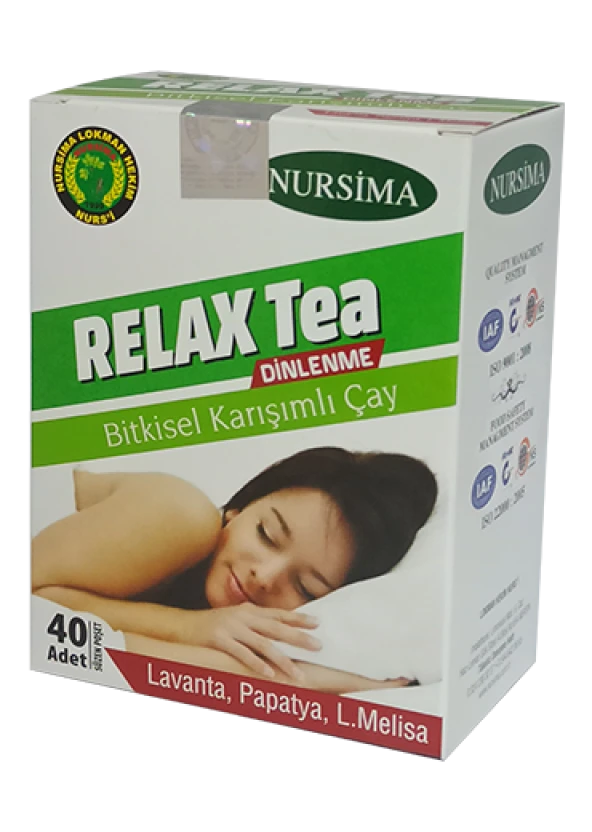 Relax Tea Bitkisel Karışımlı Çay 40 'lı Süzen Poşet