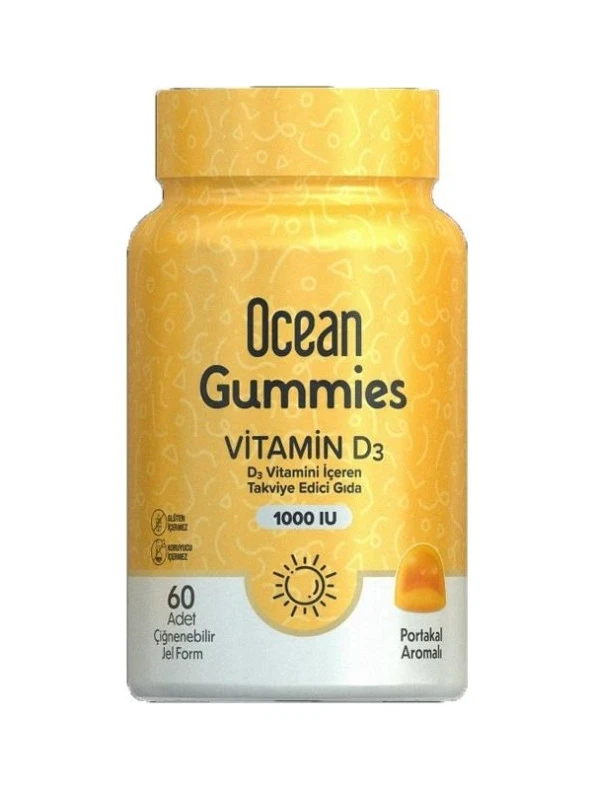 Ocean Gummies Vitamin D3 60 Çiğneme Form