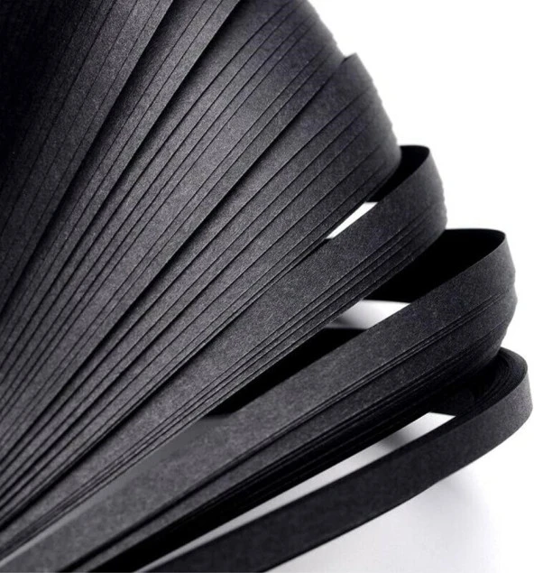 Hayal 5mm SİYAH Renkli Quilling Kağıdı - 50'li sedefli