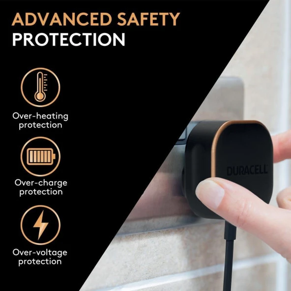 Duracell 30W 4X Hızlı Şarj Başlığı ( USB-A,USB-C ) - Siyah - 5