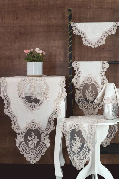 Kösem Kadife Salon Takımı 5 Parça - 5