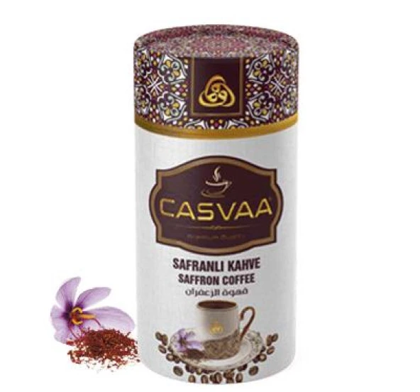 Casvaa Coffee Safranlı Türk Kahvesi 250 Gr Silindir Kutu