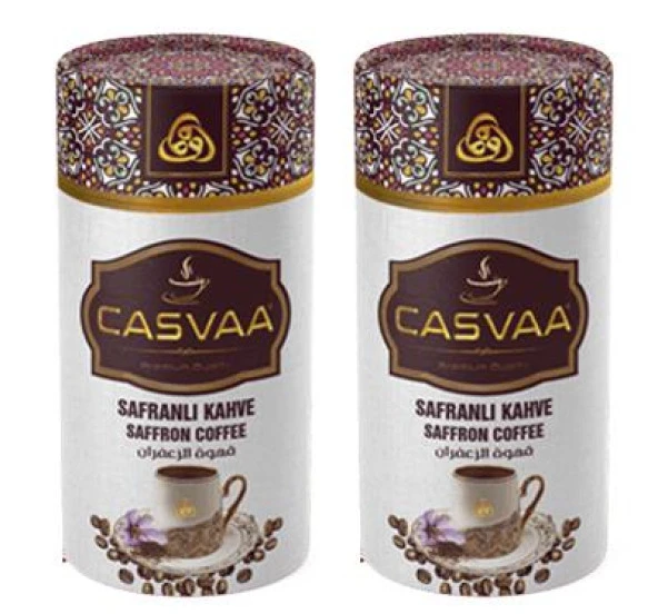 Casvaa Coffee Safranlı Türk Kahvesi 250 Gr Silindir Kutu 2 Adet