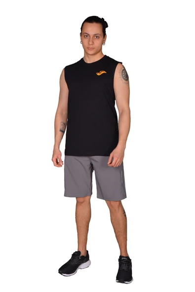 Joma Sprint - Siyah Pamuklu Kolsuz Erkek Tshirt - 4231114 - 2