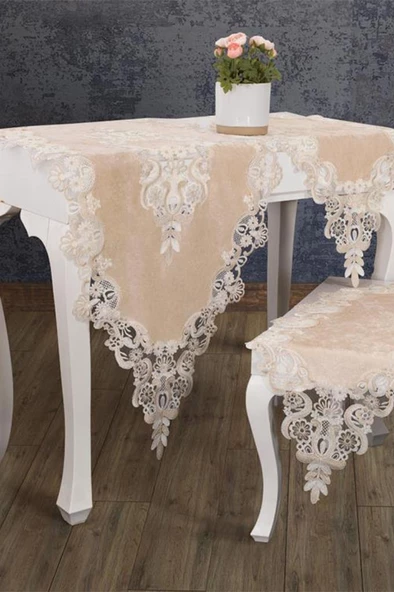 Neslihan Kadife Salon Takımı 5 Parça - 6