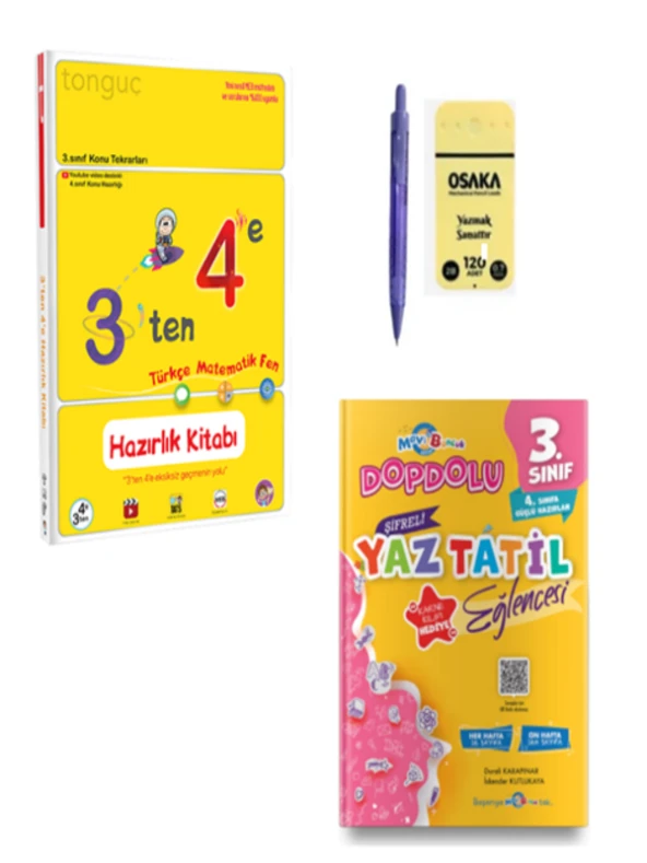 Tonguç 3'ten 4'e Hazırlık Kitabı ve Tatil Kitabı