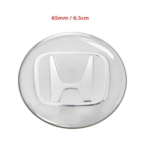 HONDA LOGOLU 56 MM JANT GÖBEK ALÜMİNYUM STICKER (GÜMÜŞ) - 2
