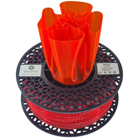 Porima  PETG TRANSPARAN 1.75mm Neon Turuncu Filament 1 Kg