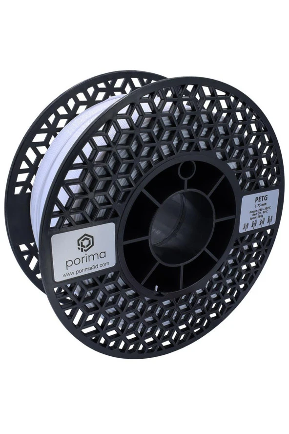 Porima PETG 1.75mm Beyaz RAL9003 Filament 1 Kg ürün görseli