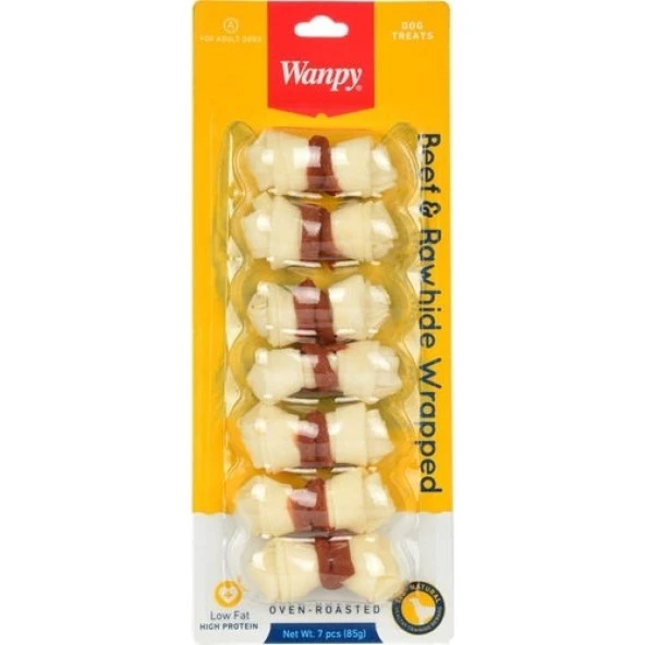 Wanpy Biftek Sargılı Çiğneme Kemiği 90gr (7'li)