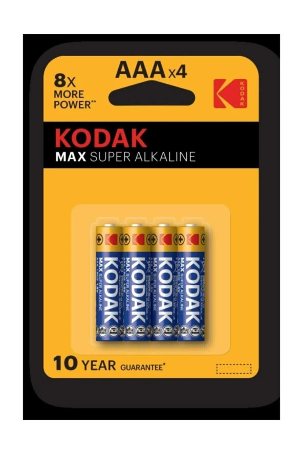 Kodak Max Alkalin İnce Pil AAA 4'lü