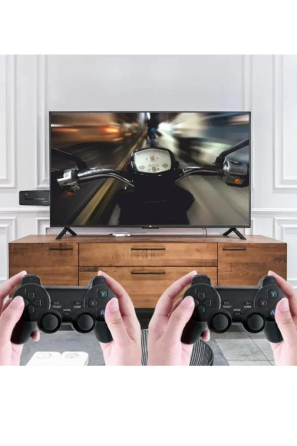 Gaming Atari 2.4g Uyumlu Kablosuz Çift Kol Atari Retro 20000 Oyun Game Stick - 4