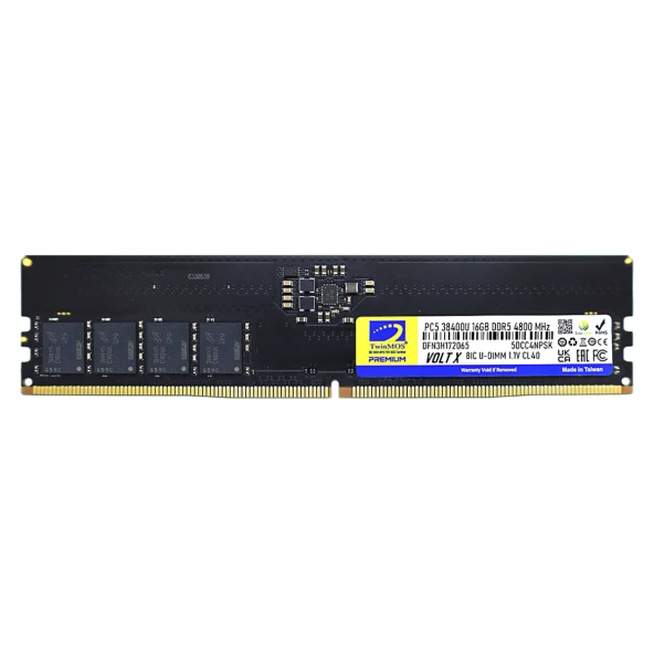 TWINMOS 16GB 4800Mhz DDR5 Kutulu PC Bellek TMD516GB4800U40