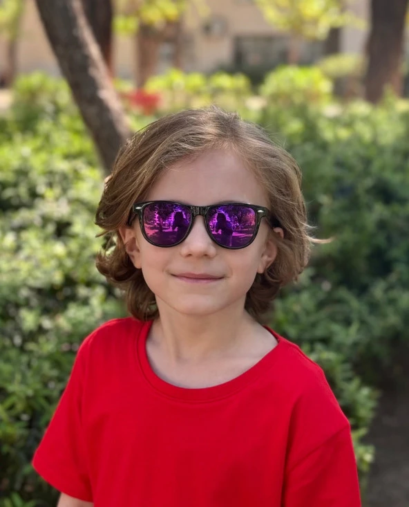 WAYFARER BLACK/MOR AYNA Polo Exchange Çocuk Gözlüğü - 8