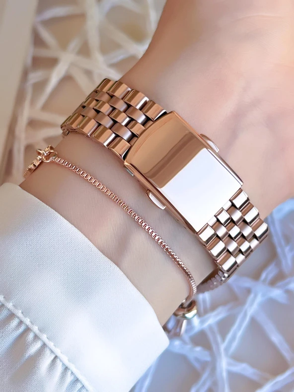 Ferro İç Fonksiyonları Aktif Rose/Gold Renk Kararmaz Renk Atmaz 3 Atm Kadın Kol Saati EFL41172C - Resim 3