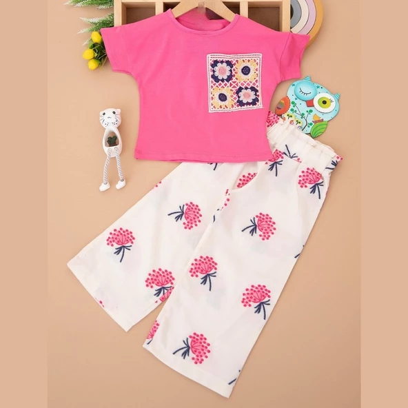 NAZAR ÖRME CEPLİ DOKUMA JAKAR KIZ ÇOCUK TAKIM - 2