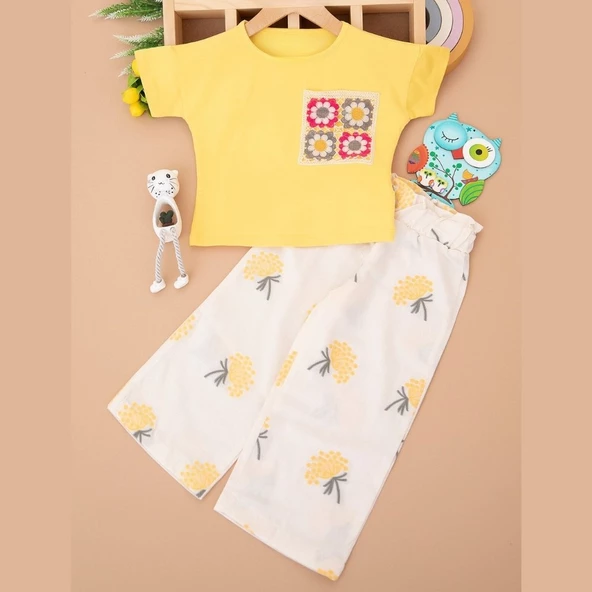 NAZAR ÖRME CEPLİ DOKUMA JAKAR KIZ ÇOCUK TAKIM - 3