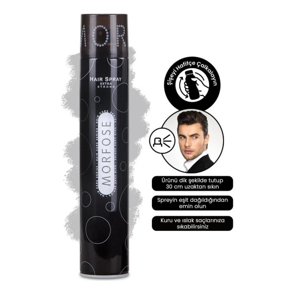 Morfose Saç Spreyi Siyah Extra Strong (Ekstra Sert) 400 Ml 2 Adet - 4
