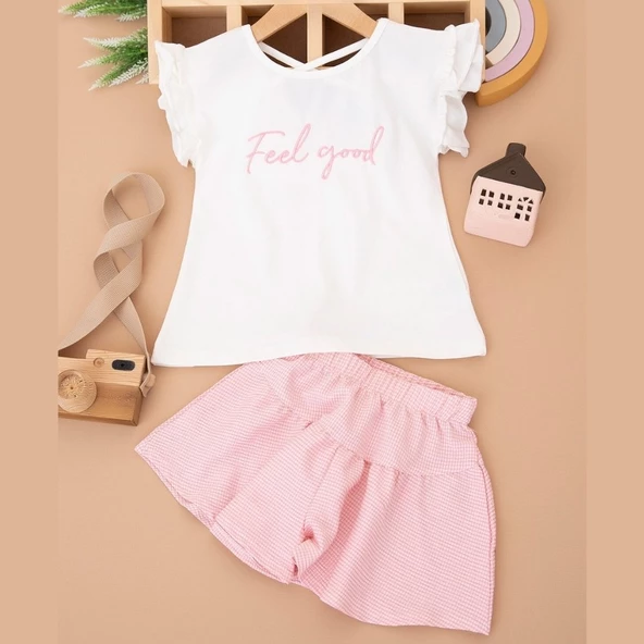 NAZAR FEEL GOOD NAKIŞLI PÖTİKARE KIZ ÇOCUK TAKIM - Resim 2