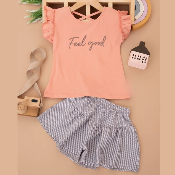 NAZAR FEEL GOOD NAKIŞLI PÖTİKARE KIZ ÇOCUK TAKIM - Resim 3