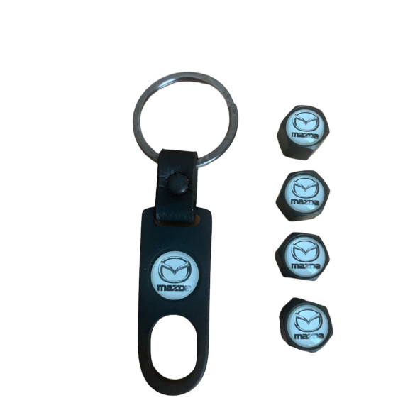 MAZDA  METAL ANAHTARLIK VE 4 ADET METAL SİBOP KAPAK TAKIM ürün görseli