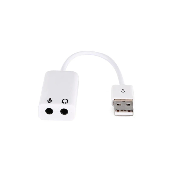 Harici Kablolu 7.1 Usb Ses Kartı 3.5Mm Jack Mikrofon Çevirici Aux Dönüştürücü