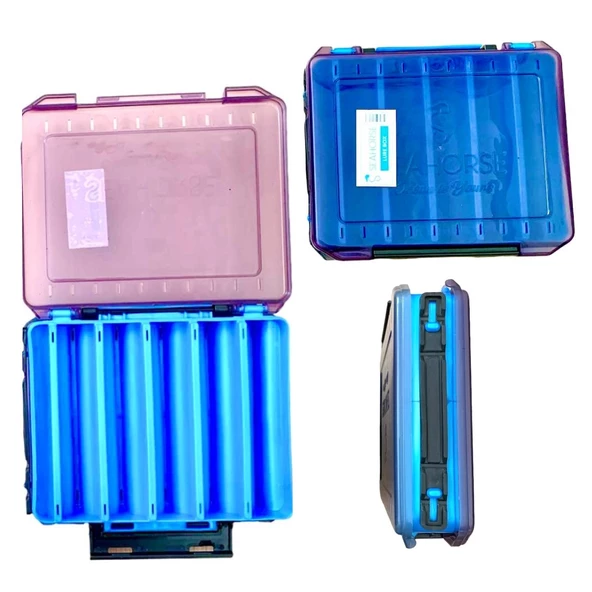 Çift Taraflı Maket Yem Rapala Kutusu 10 Gözlü 20x15x4.5cm (Max 12.5cm maketler için) - 2