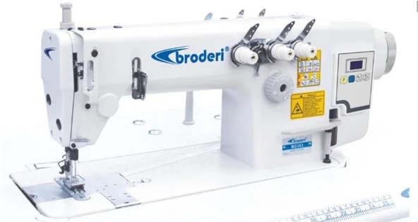 Broderi BD-383-PL/DD Direct Drive 3 İğne Merdaneli Zincir Dikiş Makinesi