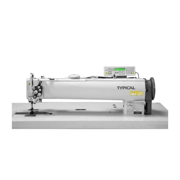 Typical GC-20665L25-D2T3 Çift Papuç Tek İğne, Elekteronik, Uzun kafa (64cm), Büyük Mekik Dikiş Makinesi