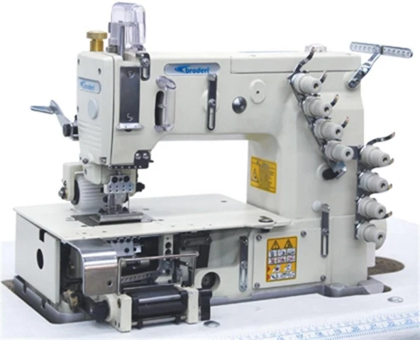 Broderi BD-1404P-D 12 İğne Lastik Makinası 6.4 mm (Ön Merdane Opsiyonel)