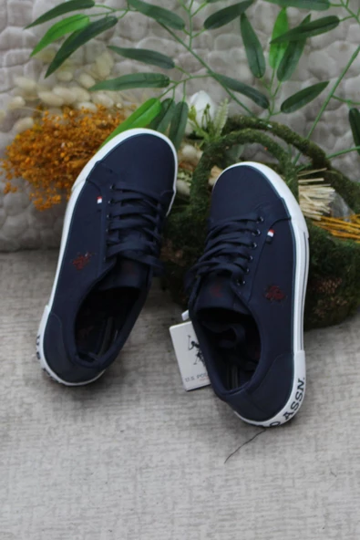 U.S. Polo Assn. Teo Tex Lacivert Orijinal Ürün Sneaker Keten Erkek Ayakkabı - Resim 6