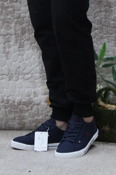 U.S. Polo Assn. Teo Tex Lacivert Orijinal Ürün Sneaker Keten Erkek Ayakkabı - Resim 3