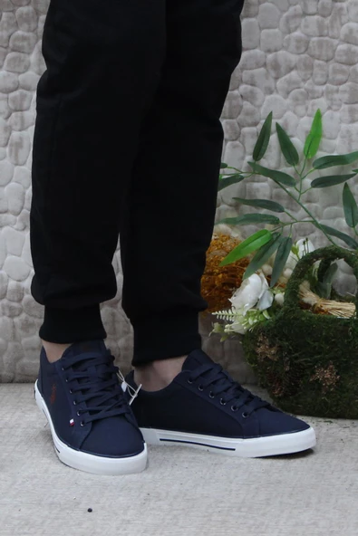 U.S. Polo Assn. Teo Tex Lacivert Orijinal Ürün Sneaker Keten Erkek Ayakkabı - Resim 2