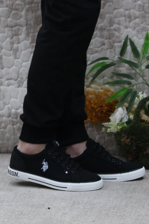 U.S. Polo Assn. Teo Tex Siyah Orijinal Ürün Sneaker Keten Erkek Ayakkabı ürün görseli