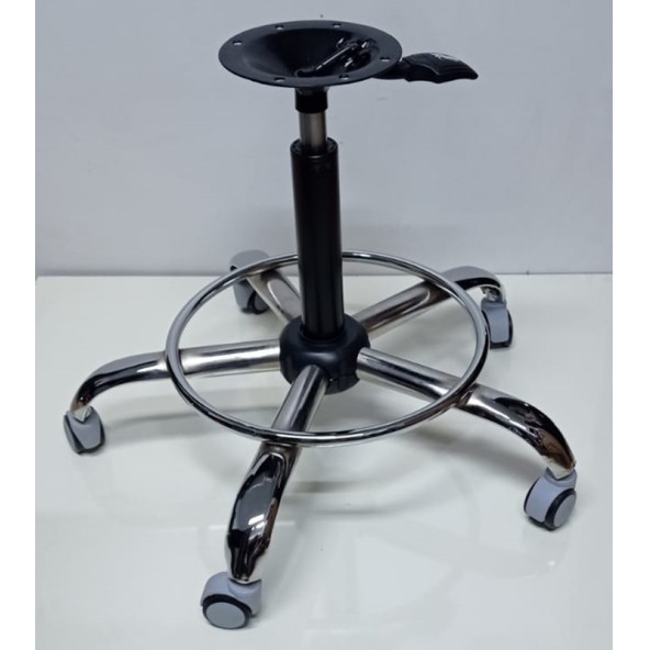 Kendinden Çemberli Bar Taburesi Ayağı Siyah Pistonlu Mekanizmalı - 5