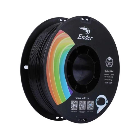 Creality Ender PLA+ Siyah Filament 1.75mm 1Kg - Resim 2