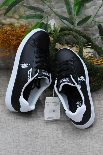 U.S. Polo Assn. Costa Siyah Beyaz Orijinal Ürün Sneaker Erkek Ayakkabı - Resim 6