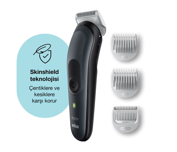 Braun BodyGroomer 3 BG 3350 SkinShield Teknolojisi 3 Ek Parçalı Vücut Bakım Seti - 6