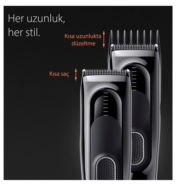 Braun Series 5 Hc5310 Erkekler İçin 17 Uzunluk Ayarına Sahip Saç Kesme Makinesi - Resim 6