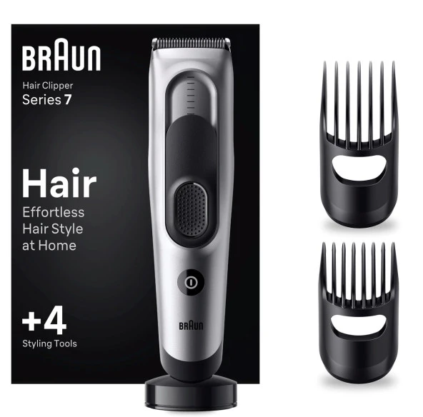 Braun Series 7 Hc7390 Erkekler İçin 17 Uzunluk Ayarına Sahip Saç Kesme Makinesi
