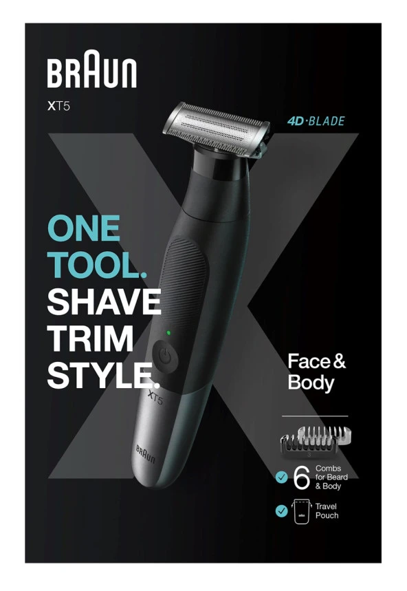 Braun Series X XT 5200 Sakal Şekillendirme ve Tıraş Makinesi - Resim 6