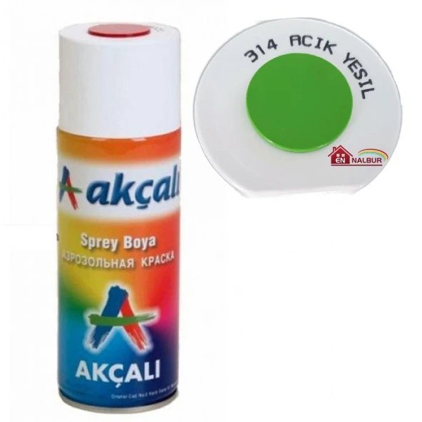 Akçalı Sprey Boya 400 ml 314 Açık Yeşil ürün görseli 1